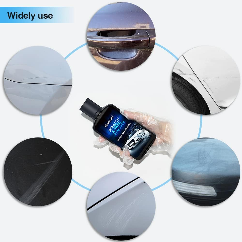 GLISTON Car Scratch Remover, Scratch Swirl Removal Kit, Auto Polish Pre-Waxing, Paintwork Restorer for Cars