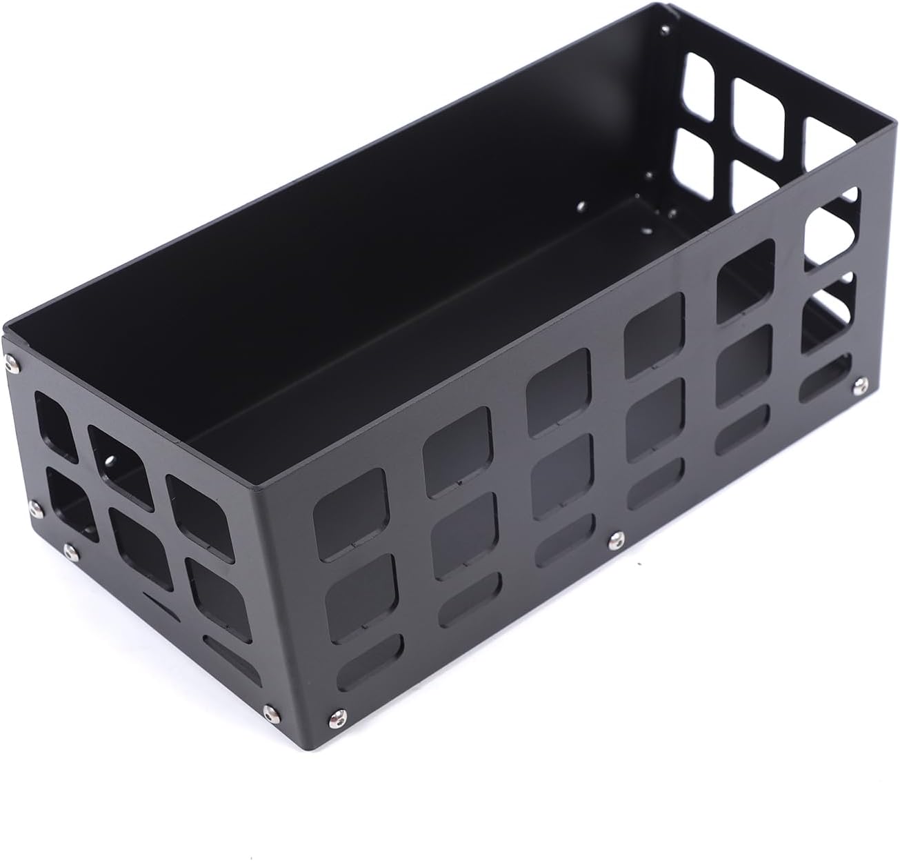 Aluminum Rear Trunk Cargo Organizer Compatible with 2024 2025 2026 Hummer EV Accessories Trunk Storage Management System Rack Modular Storage Box Basket (Left Side-Black)