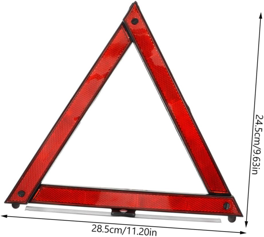 Ciieeo 4Pcs Reflective Triangle Emergency Warning Signs Portable Roadside Safety Reflectors for Traffic Emergencies and Parking Situations