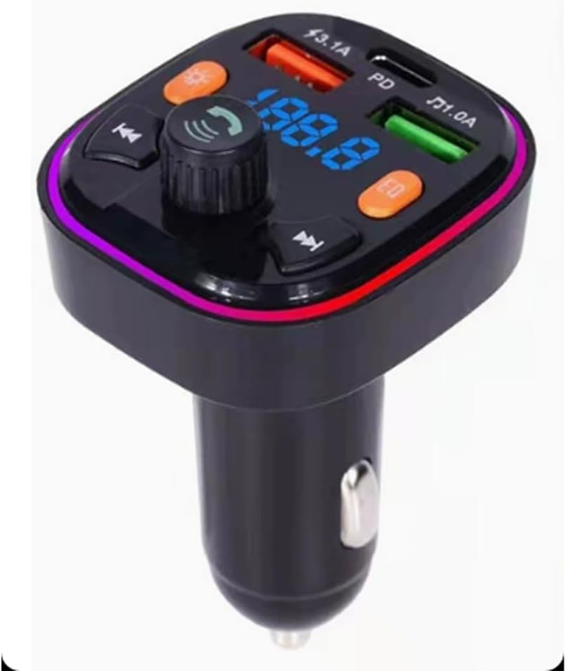 Universal Wireless Car Kit FM Transmitter – High-Fidelity Bluetooth Speakers for Cars, Plug-and-Play Stereo Sound System with Dual USB Charging Ports & Clear FM Broadcast