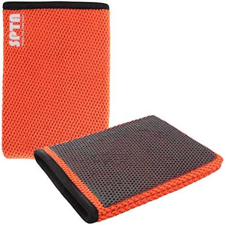 SPTA Clay Mitt, Pro Medium Grade Clay Bar Infused Mitt, Car Detailing Glove Quickly Removes Debris from Your Paint, Glass, Wheels, & More -CB306