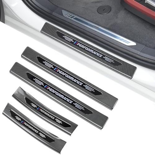 4PCS Door Sill Protector Compatible with BMW 2019-2025 2026 X5 G05 Accessories Carbon Fiber Texture ABS Plastic Material Auto Door Entry Guards