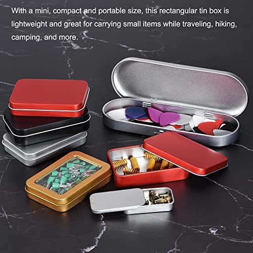 uxcell Metal Tin Box, 7.09" x 4.33" x 2.17" Rectangular Empty Tinplate Containers with Lids, Silver Tone, for Home Organizer, Candles, Gifts, Car Keys, Crafts Storage