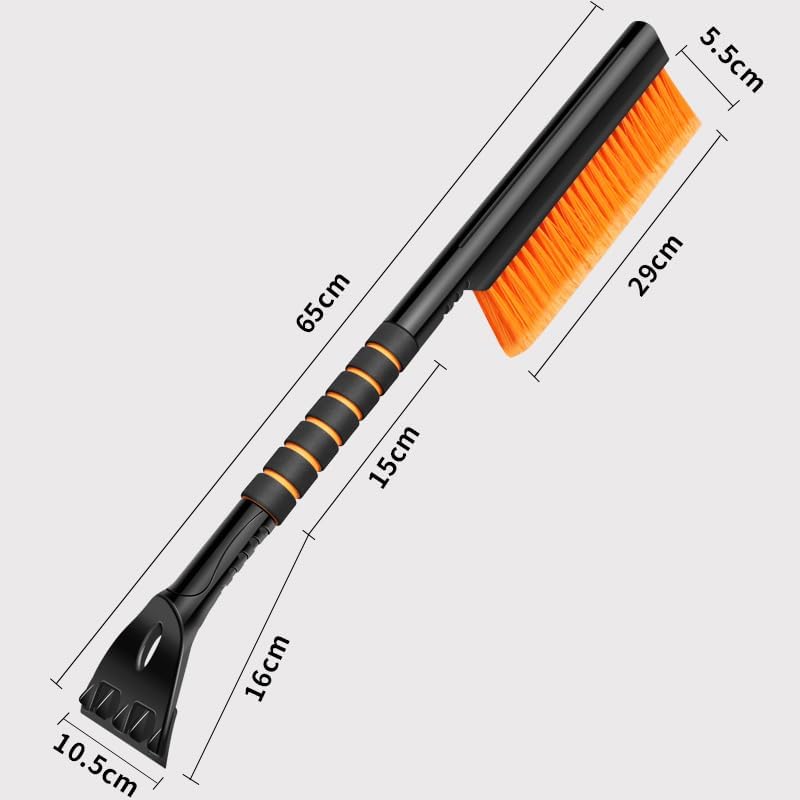 2-in-1 Extendable Car Snow Brush and Ice Scraper with Ergonomic Grip – 65" Detachable Winter Snow Removal Tool for Windshield, Windows, and Vehicles