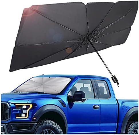 Car Sunshade Umbrella,Upgraded Windshield Cover Sun Shade,UV Reflecting Portable Front Window Cover,Universal Car Windshield Sunshades,UV Block for Front Windows,Fits Most Vehicles (55"x 31")