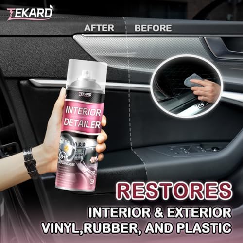 Car Interior Cleaner, Leather Cleaner, 15 oz. Large-Capacity Interior Detailer in Iron Can, Wheel Cleaner, Suitable for Cleaning Rubber, Plastic, and Leather Surfaces Inside Vehicles (2 Bottle)