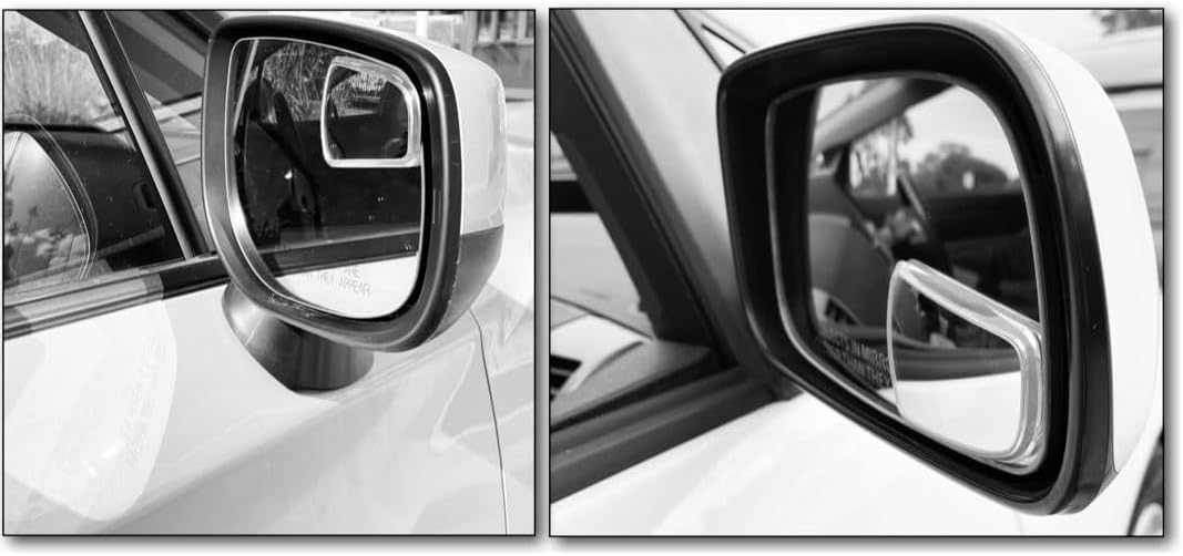 NXTGEN Extended View Blind Spot Mirrors | Universal Fit | Real Glass | Premium Clarity & Visibility - 2 Piece Set (Left & Right)