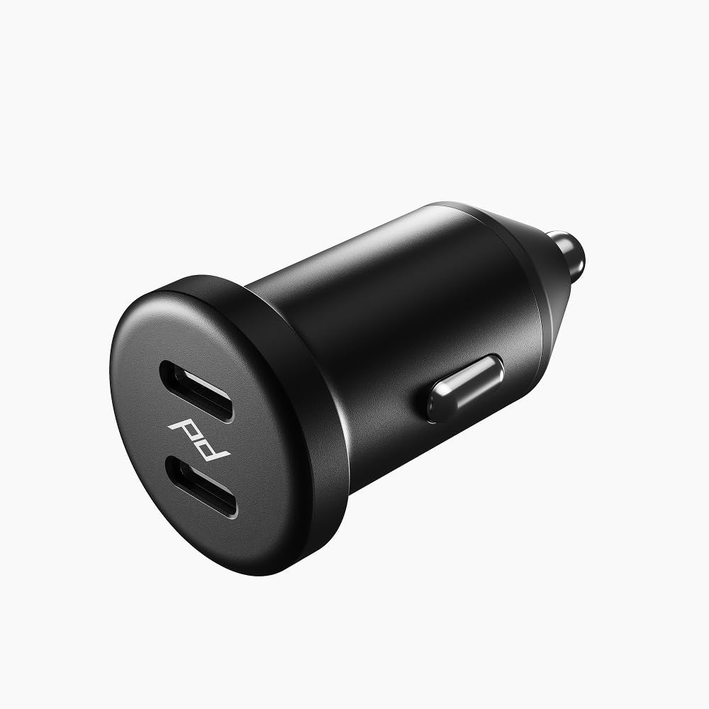 Peak Design Premium Dual USB-C Car Charger - 45W Total Output, Compact Metal Car Adapter, Fast Charging Compatible with iPhone, Android, Tablets & More - Low Profile Aluminum Build