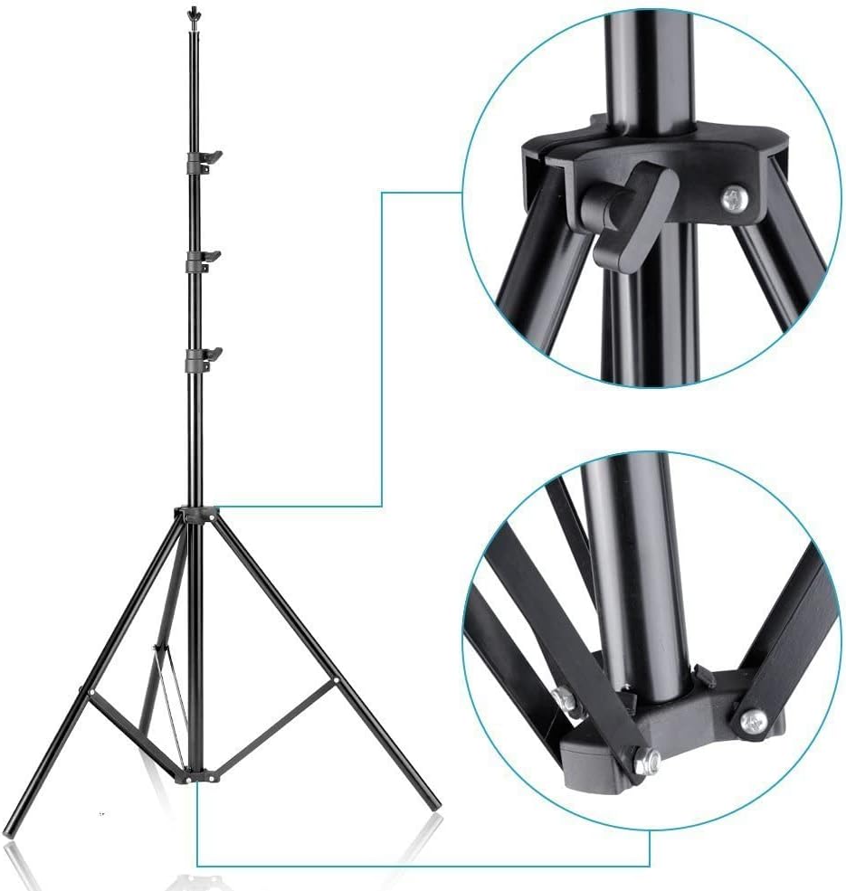 HYJ-INC 10ft x 8.5ft Adjustable Photography Backdrop Support System Photo Video Studio Muslin Background Stand Kit with Carry Bag