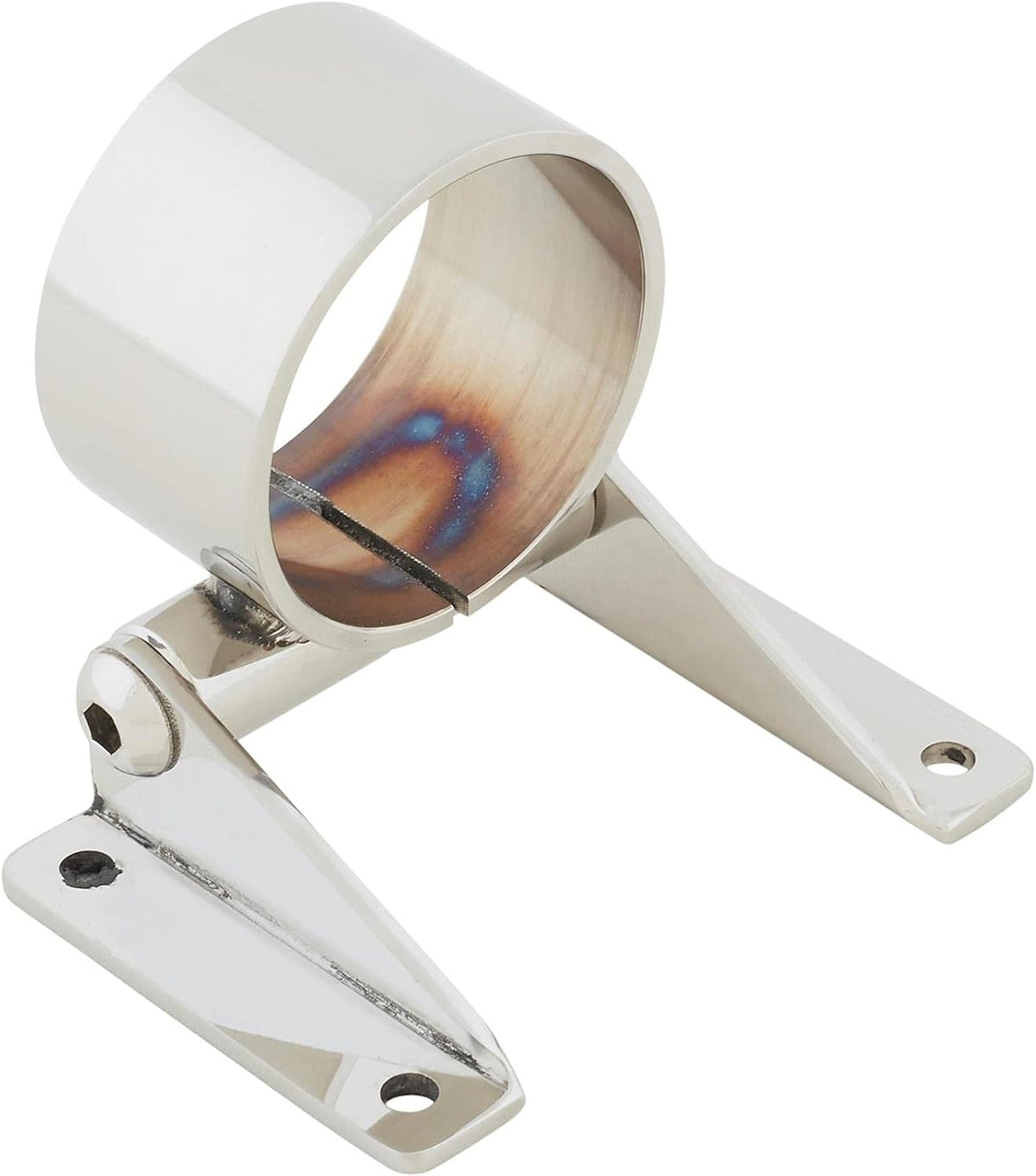 Speedway Motors Universal Steering Column Mount, Adjustable Angle, Fits 2 Inch OD Column Tubes, Easy Installation, Stainless Steel Finish, Simple 4-Bolt Floor Mounting Design