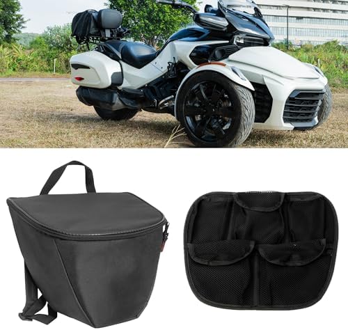 Front Trunk Luggage Bag Cooler Bag Bundles with Removable 5 Mesh Pockets Frunk Lid Organizer Bag For Can-Am Spyder F3 F3-S F3-T F3-L 2015+ Models Accessories