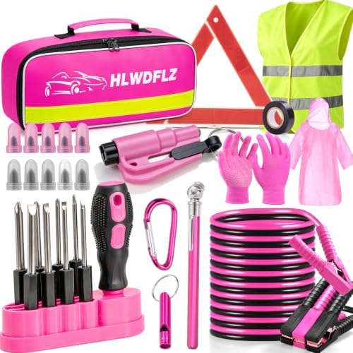 Car Emergency Kit for Women, Roadside Kit, Window Breaker, 10-in-1 Tool Set