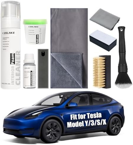 9PCS Interior Cleaner Kit for Tesla Model Y/3/S/X Accessories