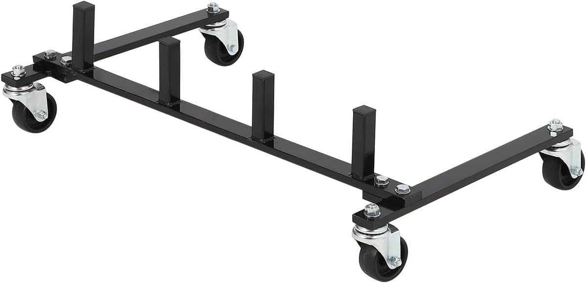 Car Dolly Storage Rack - Heavy Duty 4 Wheel Dolly Holder with 360° Swivel Casters, Universal Jack Stand Organizer for Garage Workshop Auto Repair Shop, Space Saving Tool Storage