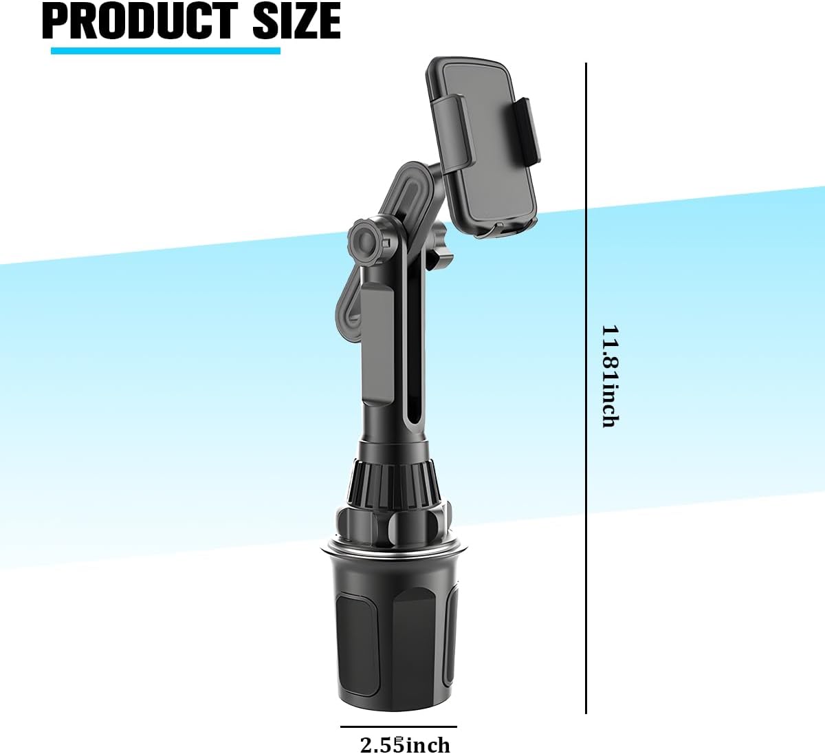 360 Degree Adjustable Car Cup Phone Holder