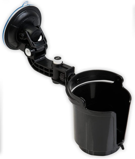 VaygWay Recessed Folding Cup Drink Holder- Premium Quality Folding Console Bottle Car Can Holder- Black Vehicle Adjustable Drink Cup Holder (Black 1 Pack)