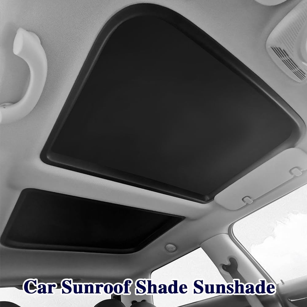 2PCS Car Sunroof Sunshade, Car Roof Cover, Foldable UV Reflector Reflective Covers Block UV Rays Glare, Car Interior Accessories Fit for Mini Cooper, Clubman & Countryman R56 (Black)