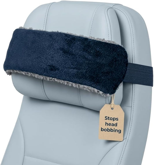 SeatSleeper Travel Pillow Alternative Stops Bobbing | Airplane Head Straps and Car Support Band | Great on Travel Upright | Super Comfy Neck Support | Small & Compact