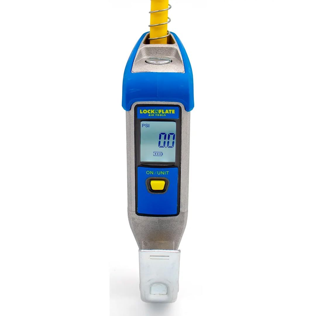 LockNFlate PRO L309 Digital Tire Inflator Gauge, Dual Head Air Chuck, 174 PSI, 1-Year Limited Warranty