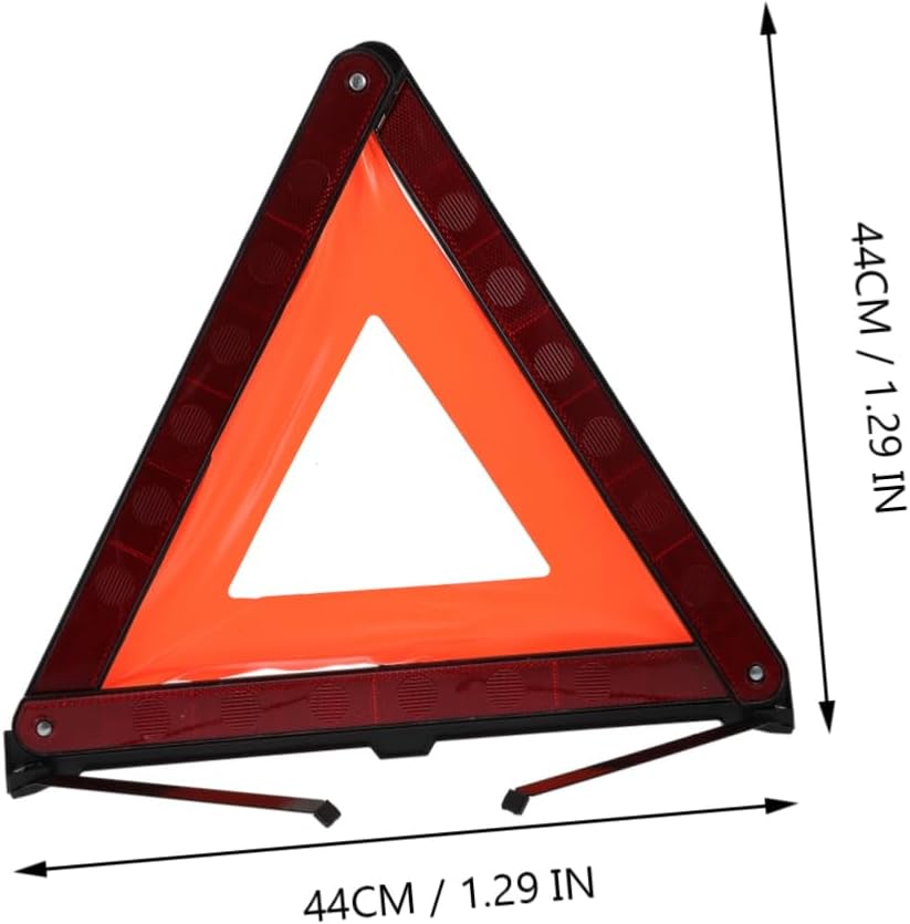 Triangle Warning Sign 3 Pack, Reflective Roadside Safety Kit for Cars