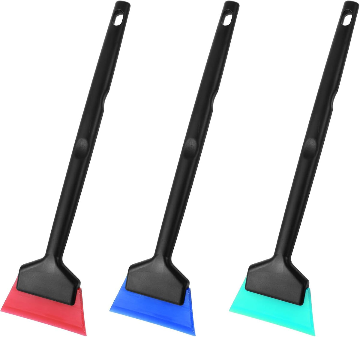 3Pcs Rubber Mini Squeegee, Window Tint Squeegee with Anti Slip Handle, All Purpose Vinyl Wrap Tool Kit for Car Corner Window Windshield Glass Mirror