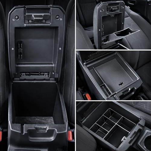Carlimeki Center Console Organizer (3-piece set) for Tacoma 2016-2023 - for Tacoma Accessories