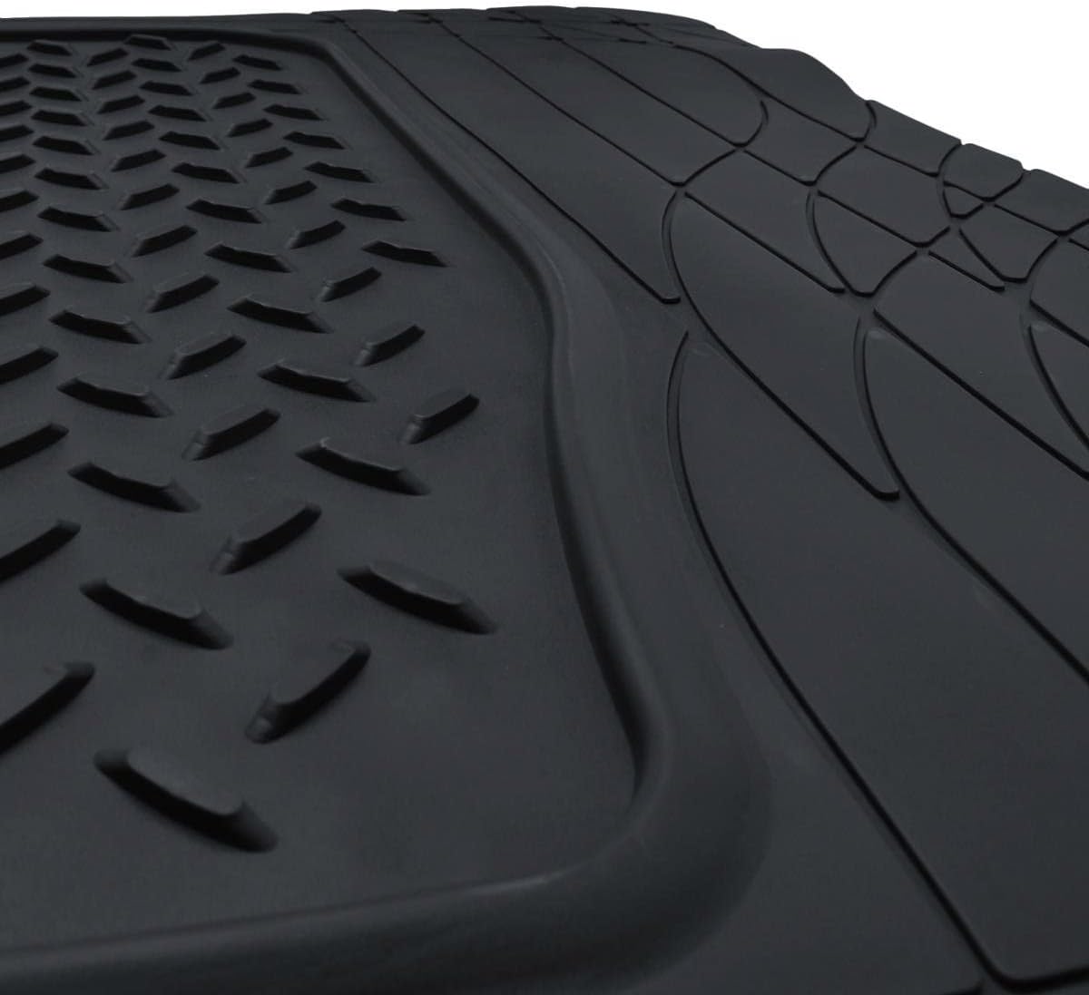 PIC AUTO Heavy Duty Cargo Liner, Trimmable All-Weather Rubber Trunk Mat for Cars, SUVs, Vans & Trucks, Anti-Slip Backing, Durable Protection, Large, Black