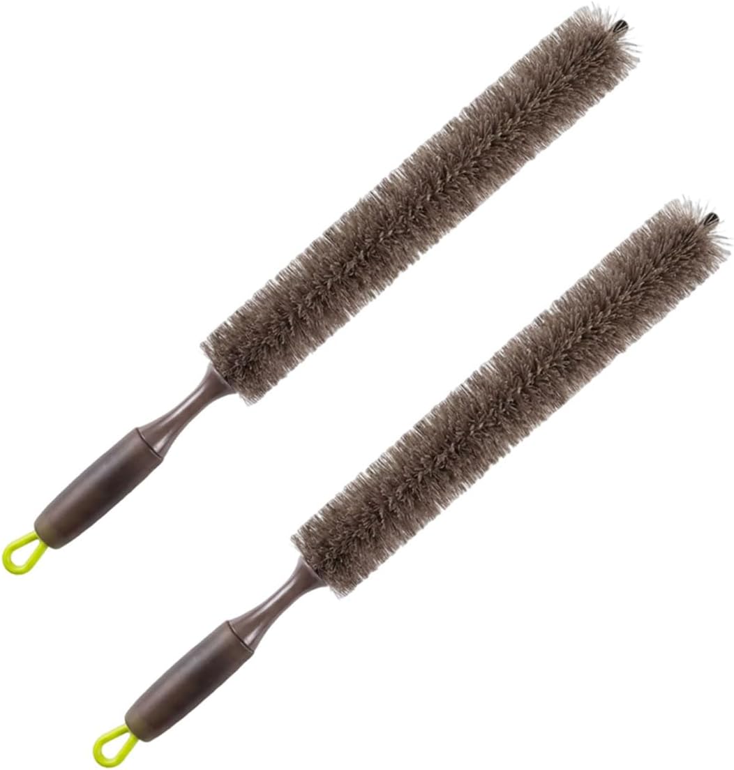 Car Engine Cleaning Brush, Soft Bristle Long Handle Car Parts Cleaning Brushes, Flexible Bendable Automotive Engine Bay Detailing Brush for SUV, ATV, Motorcycle(2PCS)