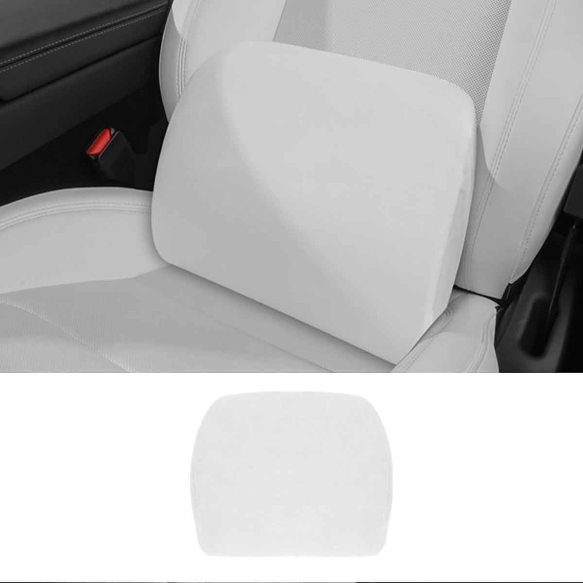 Memory Foam Lumbar Support Pillow for Tesla White 1pc