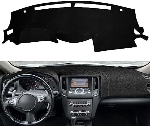 Dash Cover Mat Custom Fit for 2009-2015 Nissan Maxima (Black) F98