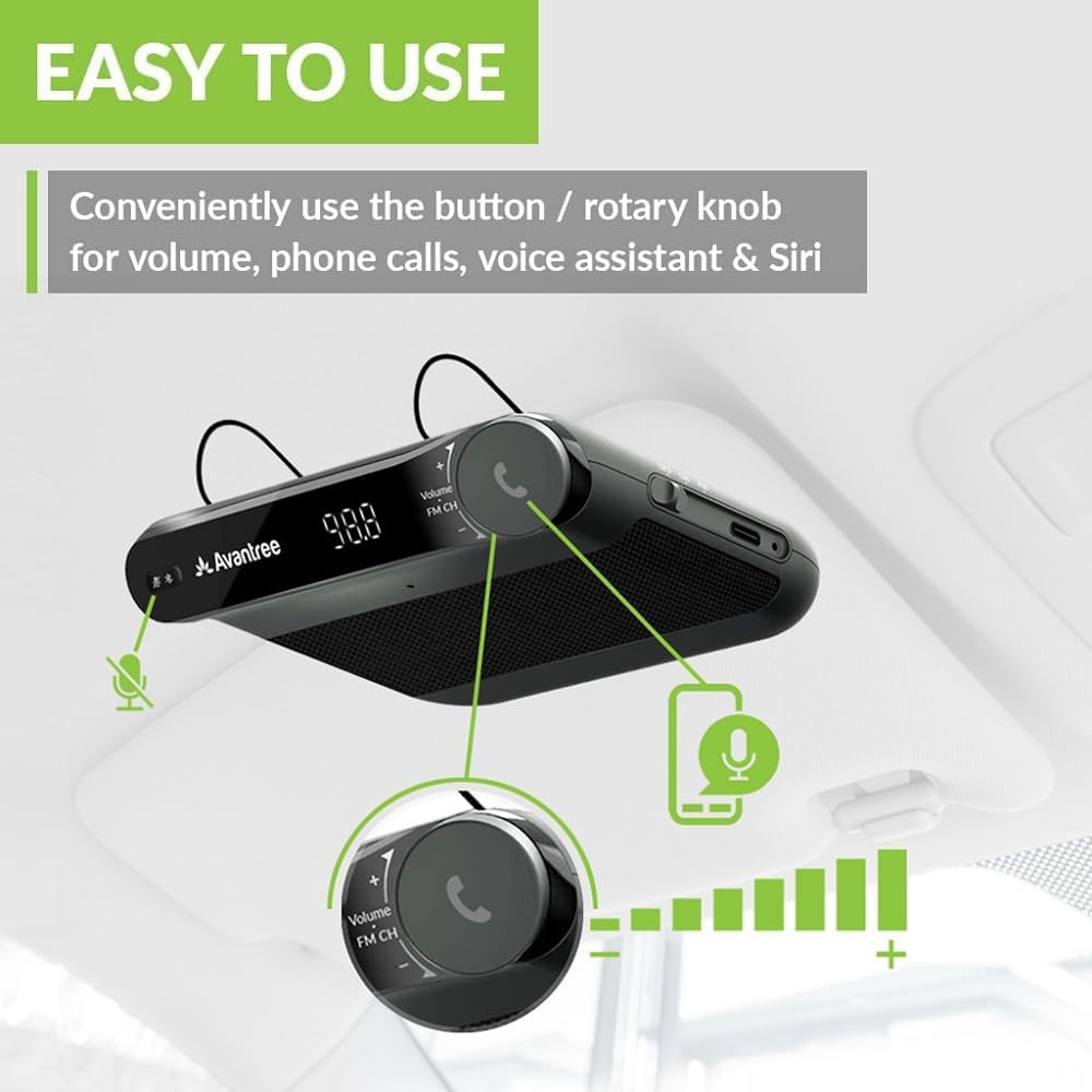 Avantree Roadtrip - Car Bluetooth Speaker & Wireless FM Transmitter Kit
