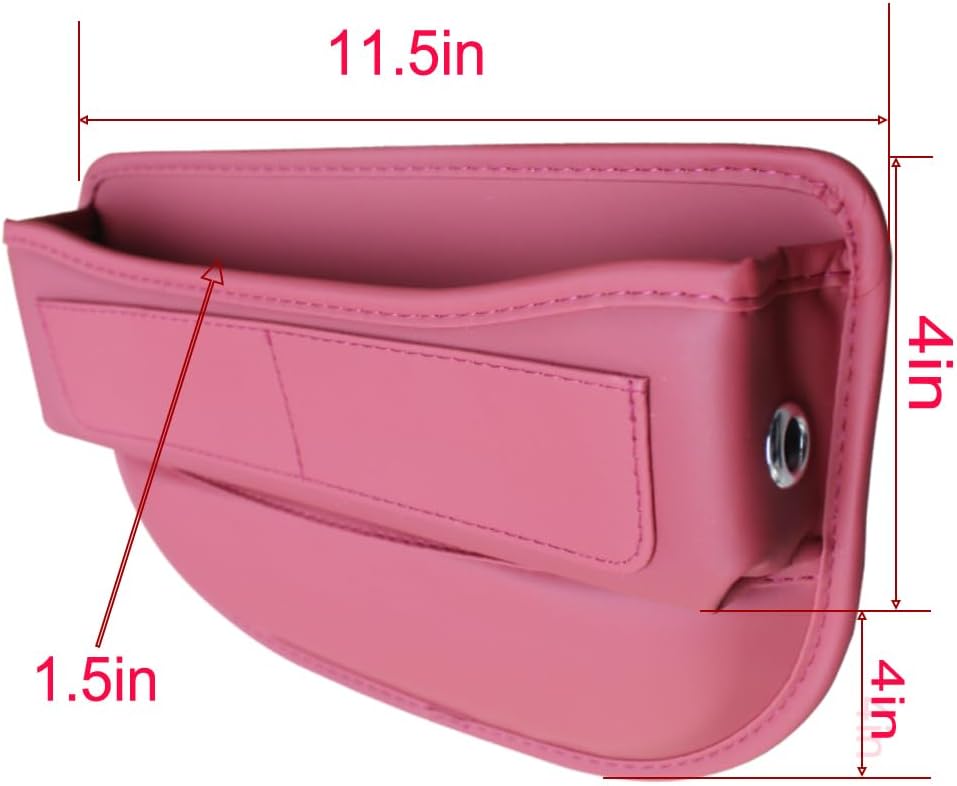 Seat Gap Organizer Car Seat Console Organizer Front Seat Side Storage Bag Center Console Side Pocket Car Seat Crevice Storage Seat Gap Filler Between Seat Storage Pouch（Red）