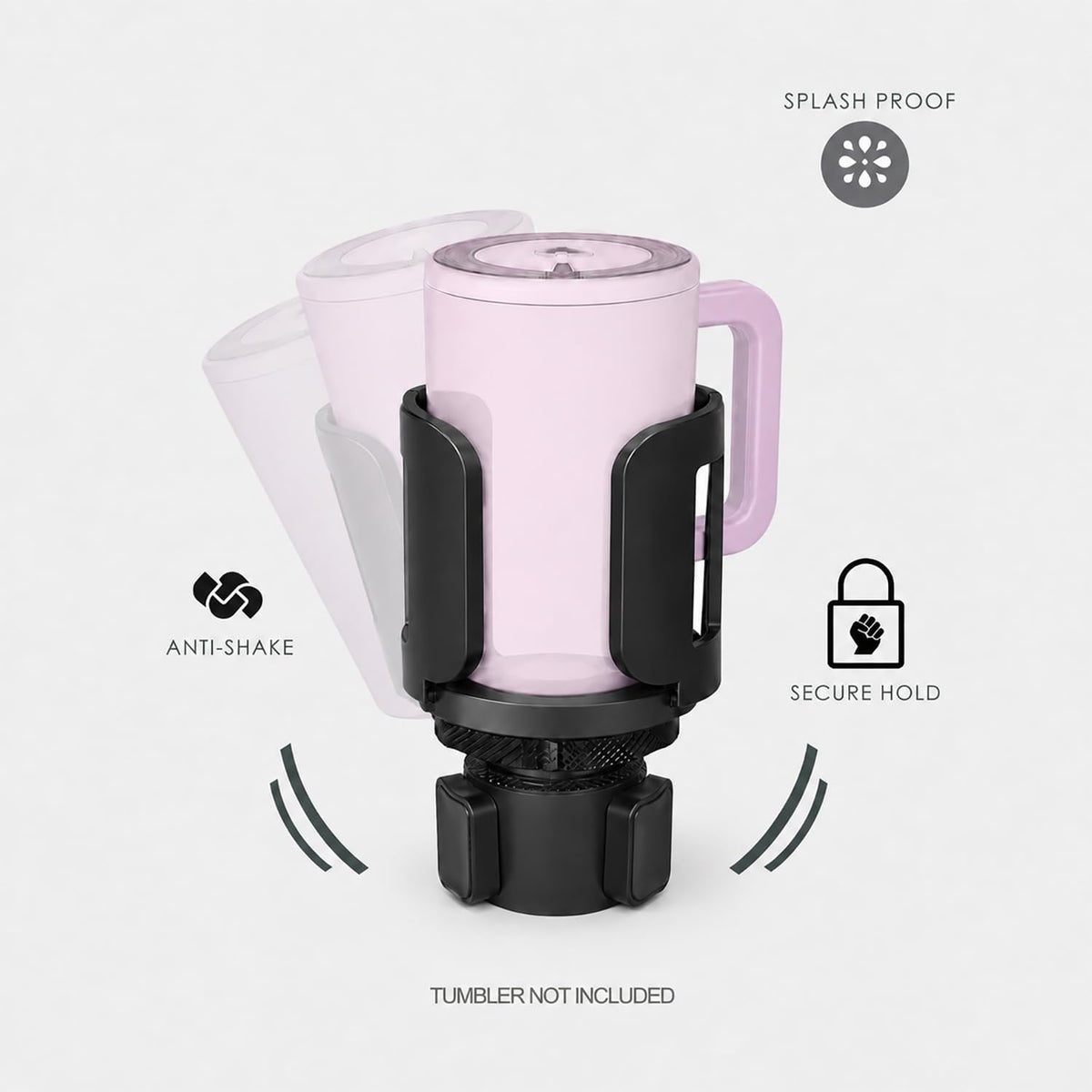 Adjustable Car Cup Holder Expander Compatible with BrüMate Era 20/30/40 oz Tumblers – Applicable for Most Tumblers and Mugs, Fits Most Car Cup Holders (2.3"–4.2"), Anti-Wobble Design