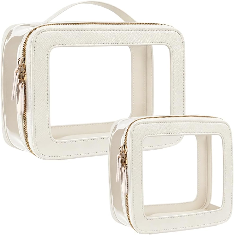 Clear Mahjong Tile Bag, Travel Makeup Bag Set Small Portable Clear Makeup Bag Cute Waterproof Cosmetic Bag Makeup Pouch TSA Approved Toiletry Bag Women Traveling Car Organizer Car Essentials