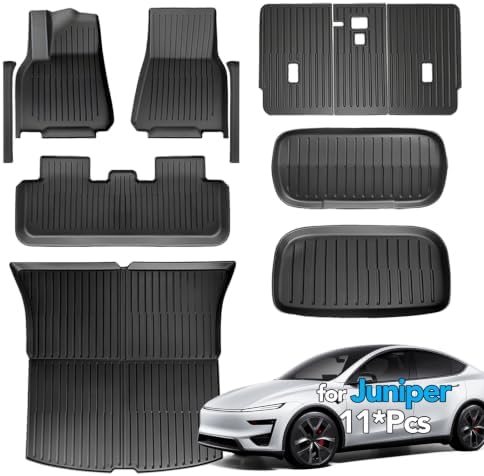 SUPER LINER Tesla New Model Y Juniper Floor Mats 2025 2026 2027, 11PCS TPE