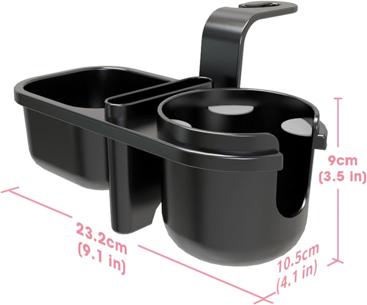 Headrest Backseat Organizer With Cup Holders, 3 in 1 Back Seat Holder With Hook, Organizer for Kids, Food Table or Sauce Holder, Car Travel Accessories