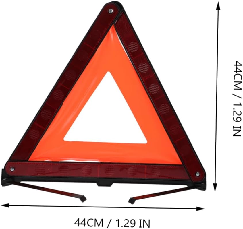 Zerodeko 3 Piece Red Warning Triangle Road Safety Sign for Car Roadside