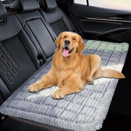 Dog Bed for Car Back Seat Non-Slip, Backseat Dog Bed Mat for Backseat Extenders, Pet Car Blanket Seat Cover for SUVs Trucks Sedans, Soft Machine Washable Travel Dog Bed (51" x 23.5")
