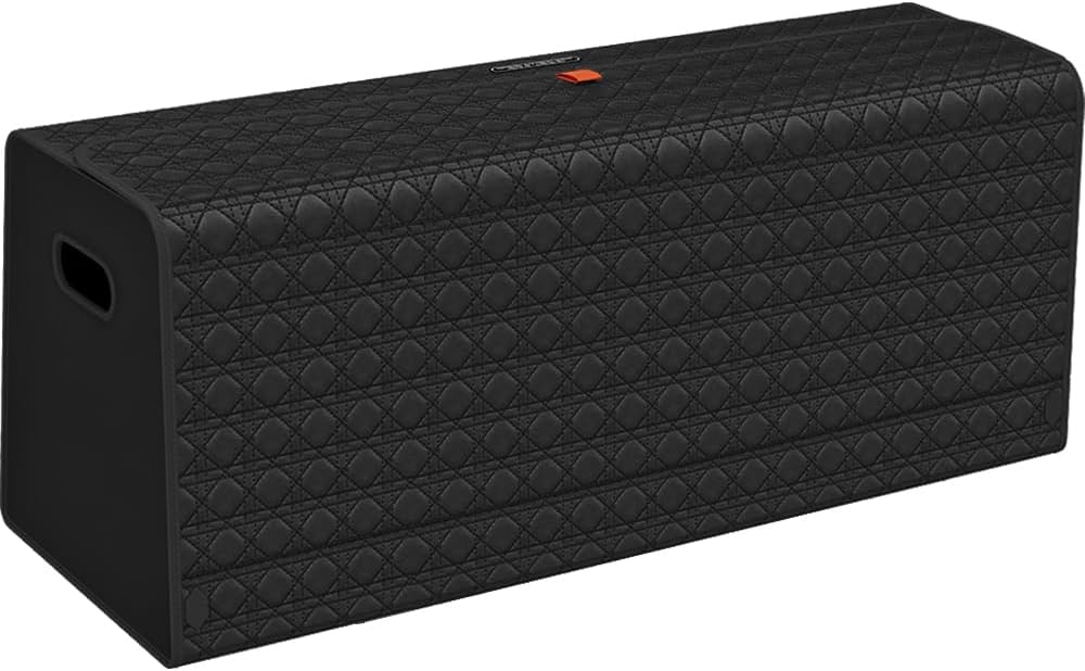GMQ Car Trunk Organizer for SUV,Car Organizers and Storage with Collapsible Storage, Magnetic Lid Large Capacity for SUV, Truck, MPV (Carbon Black, XXL-29.5×13×12.5 IN)