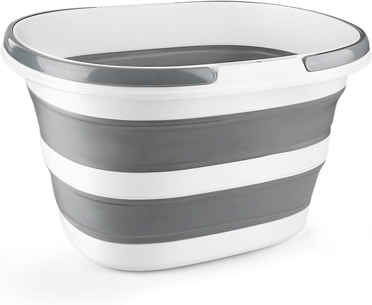 10L Collapsible Bucket with Handle, Foldable Ice Bucket Car Wash Buckets for Cleaning, Portable Wash Basin for Fishing Gardening Window Washing Mopping Household Use Cleaning Supplies