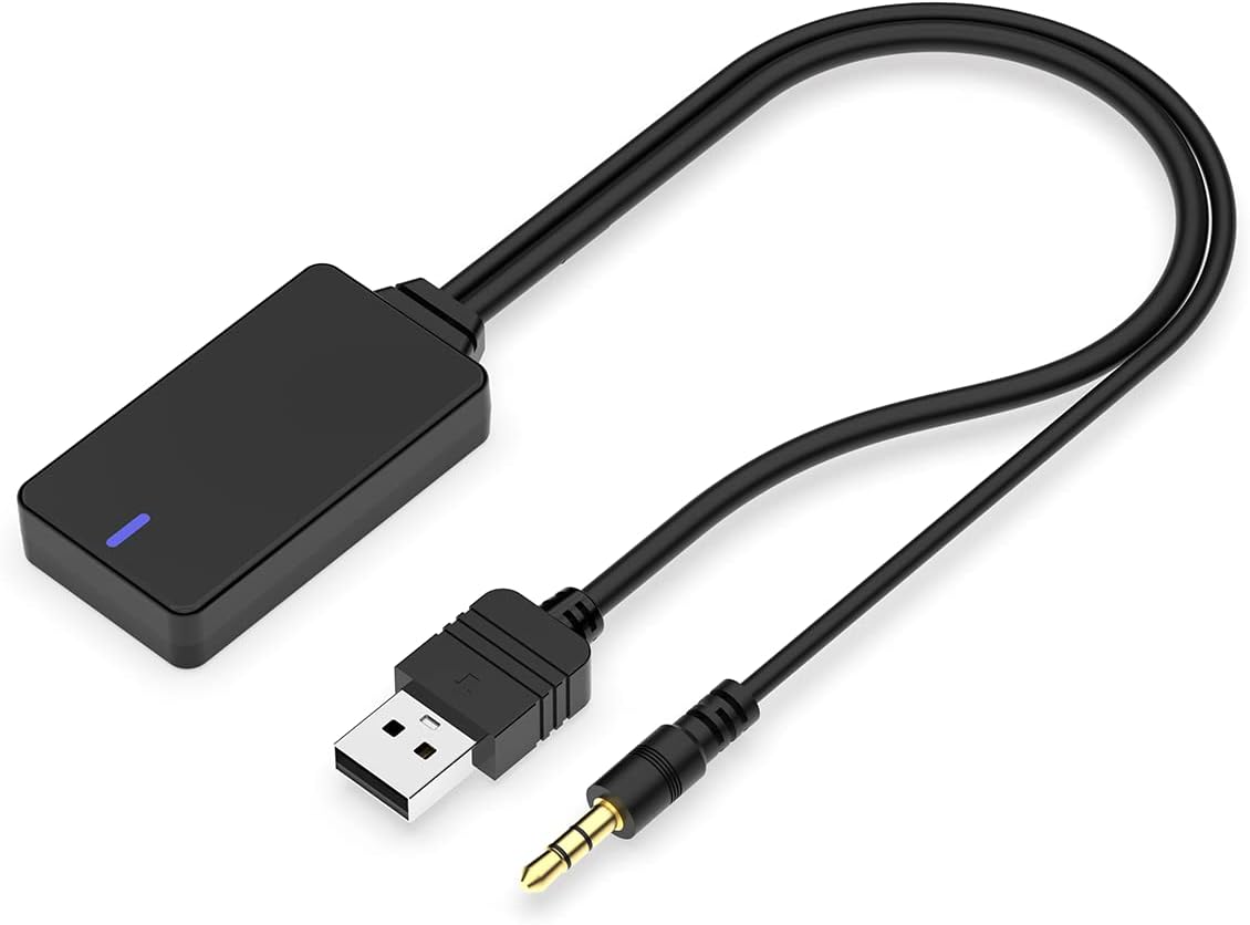 Wireless Bluetooth Music Receiver Adapter in-Car AUX USB Cable for BMW E90 E91 E92 E93, Bluetooth Adapter Streaming Cable Media Inerface for BMW i-pod Integration