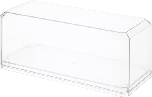 Pioneer Plastics 143C-BC Clear Plastic Display Case with Clear Base for 1:43 Scale Cars, 6.125" W x 2.625" D x 2.25" H