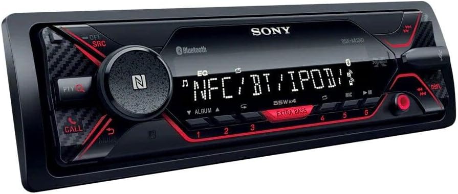 Sony DSX-A410BT Single Din Bluetooth Front USB AUX Car Stereo Digital Media Receiver (No CD Player)
