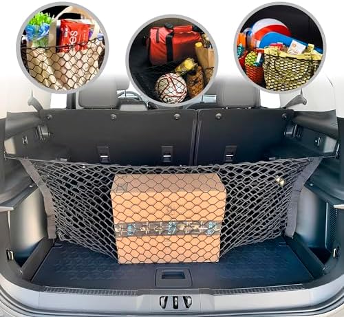 Trunk Envelope Style Automotive Elastic Mesh Cargo Net for Ford Bronco Sport 2021-2026 - Trunk Organizers and Storage - Luggage Net for SUV - Best Car Organizer for Ford Bronco Sport