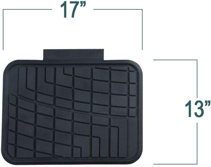 FH Group Premium Liners Tall Channel Trimmable All Weather Rubber Full Set Car Floor Mats (Beige) w. Trimmable All-Season Cargo Liner (Black) - Universal Fit for Cars Trucks and SUVs