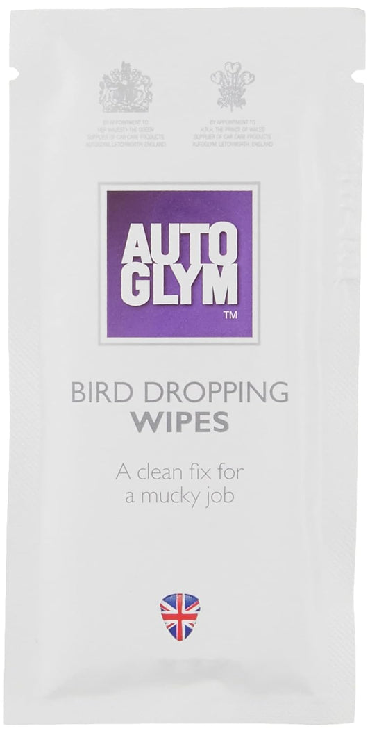 Autoglym Bird Dropping Wipes, x10 - Car Cleaning Wipes Offer A Quick, Clean Fix for A Mucky Job