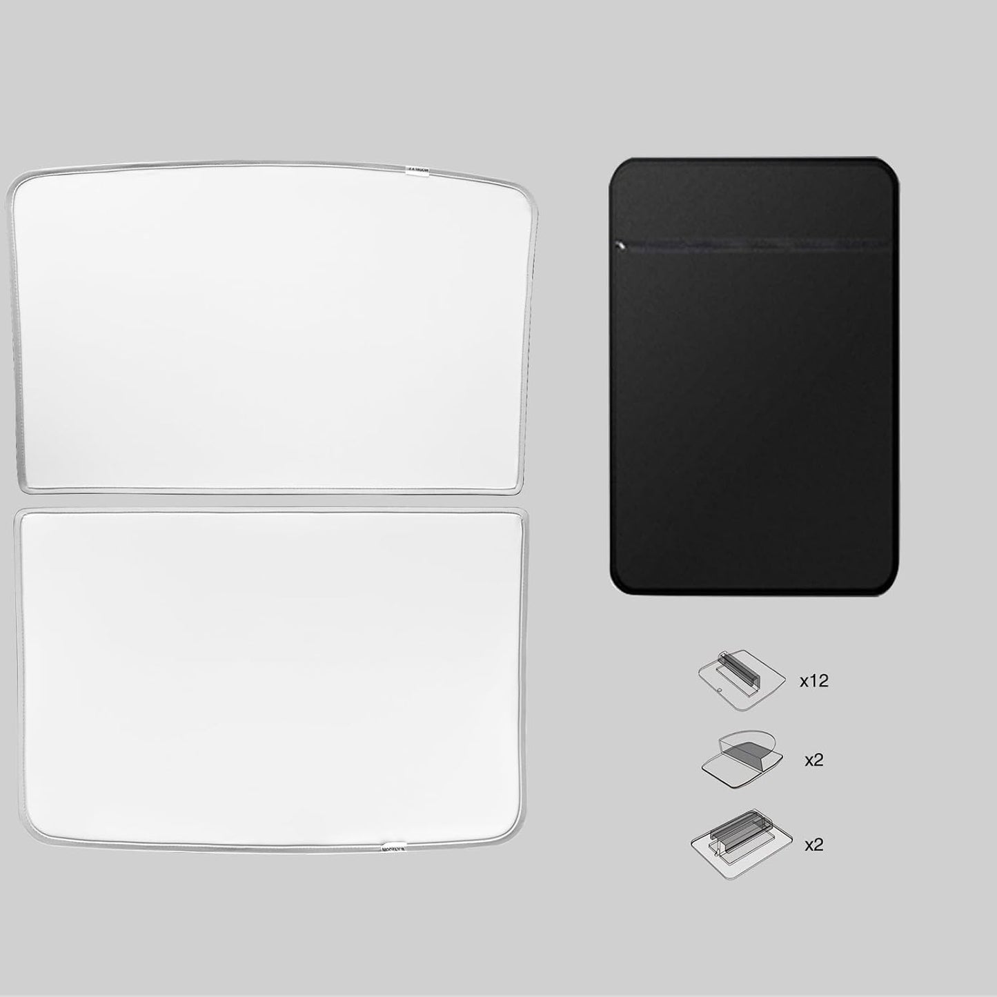 AAMHHM 2019-2024 Tesla Model Y Sunshade Roof, [No Sag & No Gaps] Nano Ice-Crystal Coatings Glass Roof Sun Shade, 60s Installation Heat Insulation Foldable Sunroof Cover Accessories, Gray
