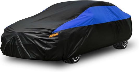 GUNHYI Car Cover for Automobiles All Weather Waterproof, Universal Fit Sedan Chevrolet Corvette, Ford Fusion, Kia Stinger, Nissan Maxima, Buick Regal, Subaru Legacy, Honda Accord etc.
