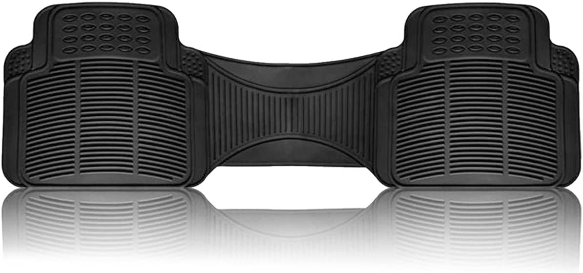 Vaygway Car Floor Mat Runner - Rubber Rear Floor Mat Liner - Black Back Seat Liner - Auto Trimmable Universal Fit Rug for Vehicle