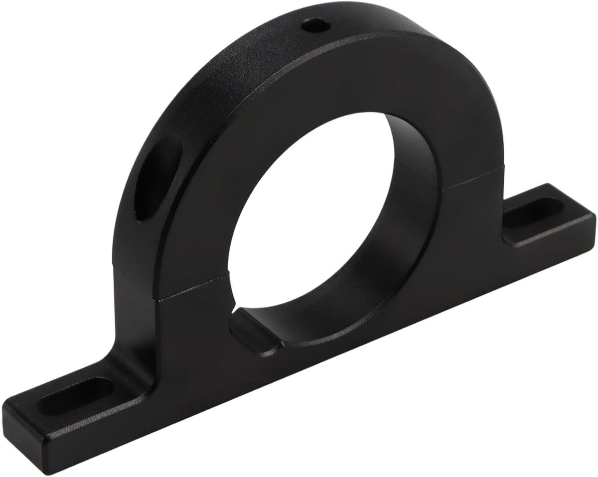 Black 2" Universal Steering Column Keyed No Drop Mount, Aluminum Alloy 2" Steering Column Underdash Mounts River Clamp for Most Common 2" Diameter Column Compatible with GM GMC Chevy Dodge Ford